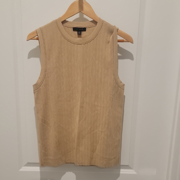 Ann Taylor Tops - Ann Taylor Tan Ribbed Tank Top